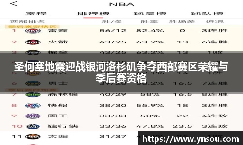 圣何塞地震迎战银河洛杉矶争夺西部赛区荣耀与季后赛资格